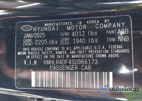 2025 Hyundai Elantra N Line from USA, damaged, VIN KMHLR4DF4SU966173